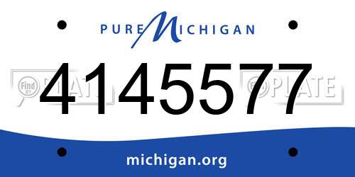 4145577 Michigan License Plate