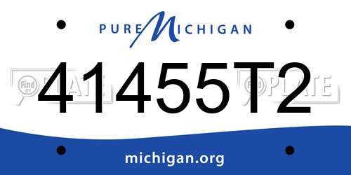 41455T2 Michigan License Plate