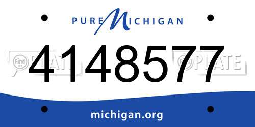 4148577 Michigan License Plate