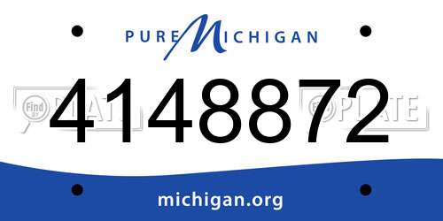 4148872 Michigan License Plate