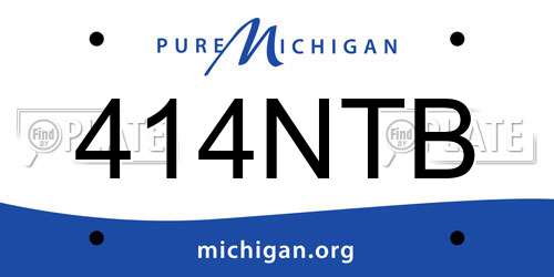 414NTB Michigan License Plate