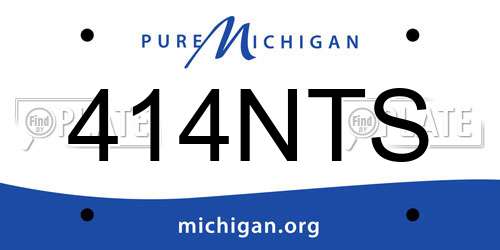 414NTS Michigan License Plate
