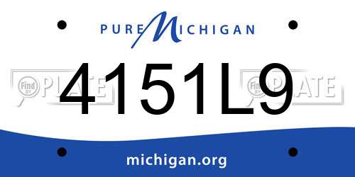 4151L9 Michigan License Plate