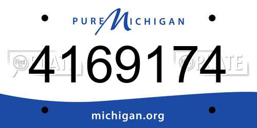 4169174 Michigan License Plate