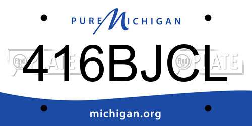 416BJCL Michigan License Plate
