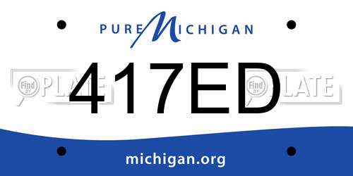 417ED Michigan License Plate