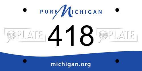 418 Michigan License Plate