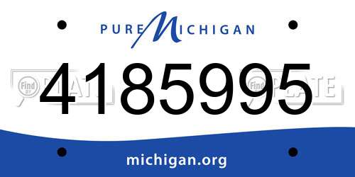 4185995 Michigan License Plate