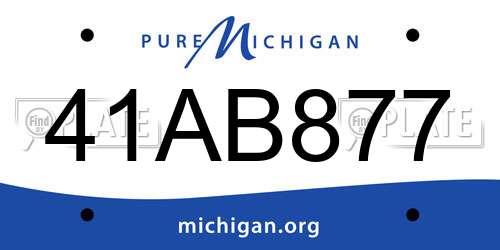 41AB877 Michigan License Plate
