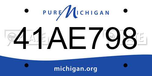 41AE798 Michigan License Plate