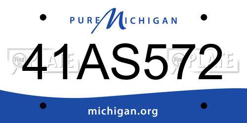 41AS572 Michigan License Plate
