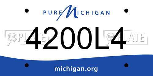 4200L4 Michigan License Plate