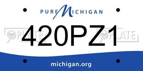 420PZ1 Michigan License Plate