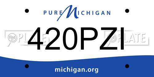 420PZI Michigan License Plate