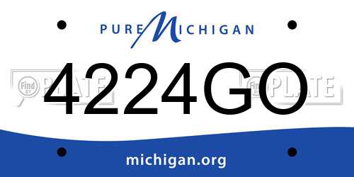 4224GO Michigan License Plate