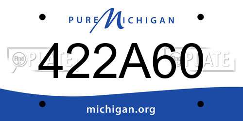 422A60 Michigan License Plate