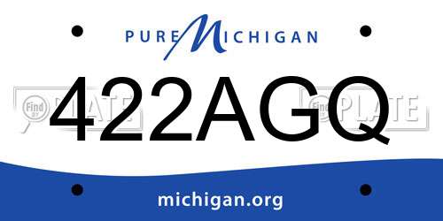422AGQ Michigan License Plate