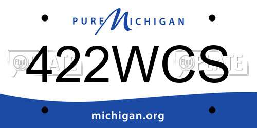 422WCS Michigan License Plate