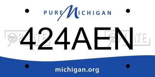 424AEN Michigan License Plate