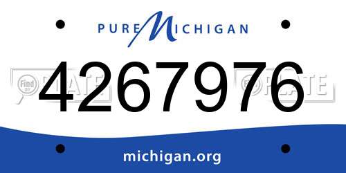 4267976 Michigan License Plate
