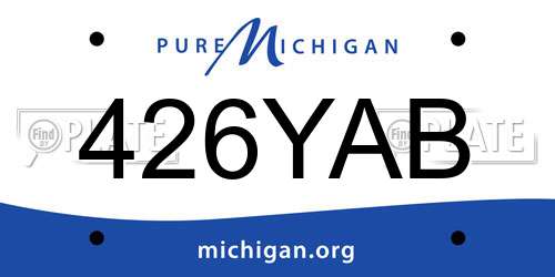 426YAB Michigan License Plate