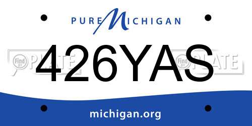 426YAS Michigan License Plate