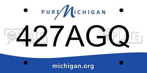 427AGQ Michigan License Plate