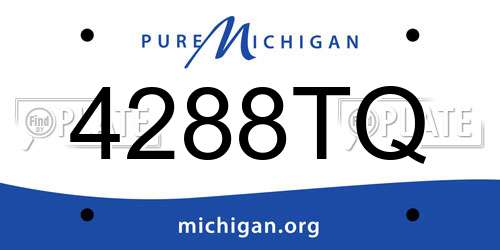 4288TQ Michigan License Plate