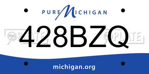 428BZQ Michigan License Plate