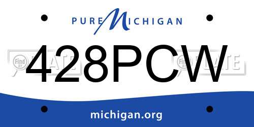 428PCW Michigan License Plate