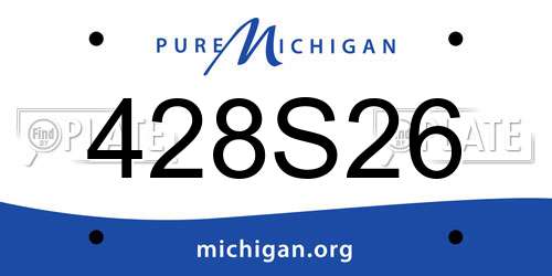 428S26 Michigan License Plate