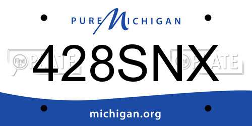 428SNX Michigan License Plate
