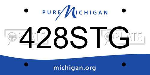 428STG Michigan License Plate
