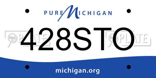 428STO Michigan License Plate