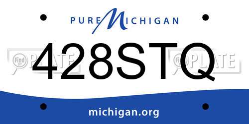 428STQ Michigan License Plate