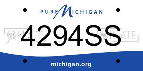 4294SS Michigan License Plate