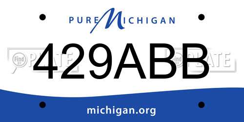 429ABB Michigan License Plate