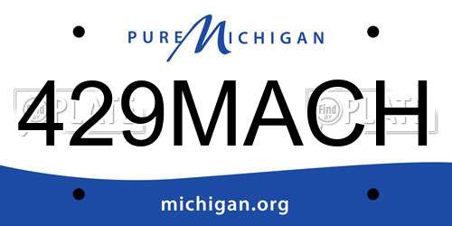 429MACH Michigan License Plate