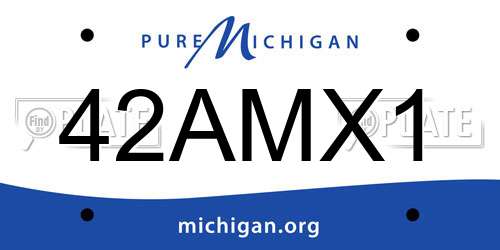 42AMX1 Michigan License Plate