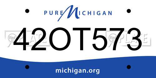 42OT573 Michigan License Plate