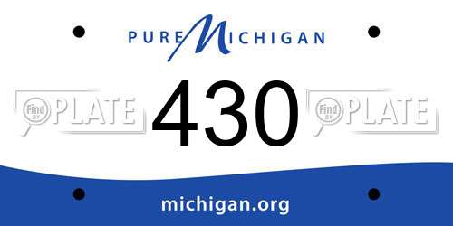 430 Michigan License Plate