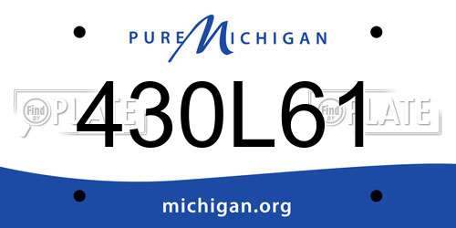 430L61 Michigan License Plate