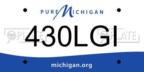 430LGI Michigan License Plate