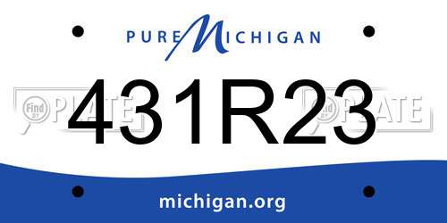 431R23 Michigan License Plate