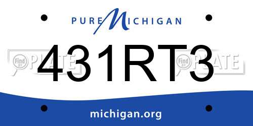 431RT3 Michigan License Plate