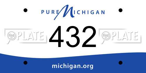 432 Michigan License Plate