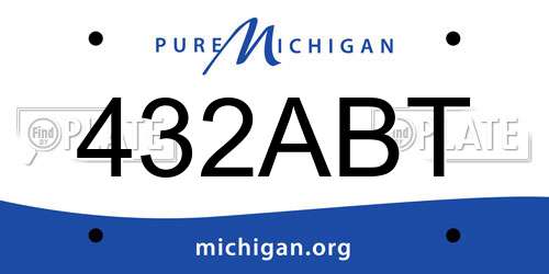 432ABT Michigan License Plate