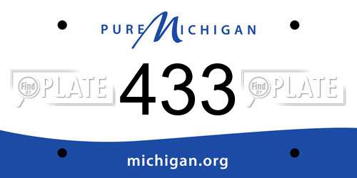433 Michigan License Plate