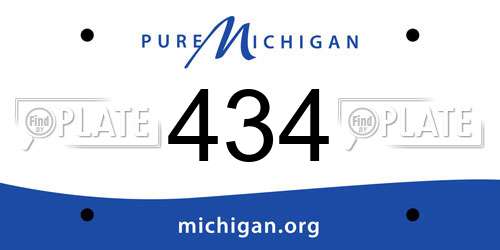 434 Michigan License Plate