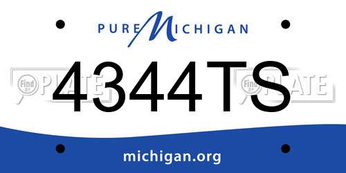 4344TS Michigan License Plate